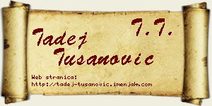 Tadej Tušanović vizit kartica